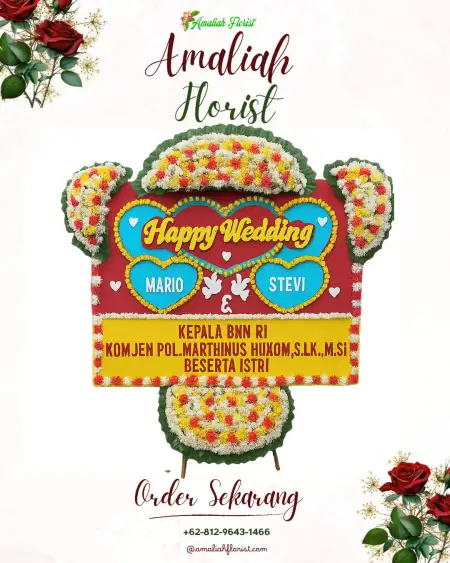 Papan Bunga Pernikahan Cilodong